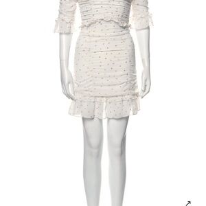 For Love And Lemons Cream Floral Long Sleeve Dress